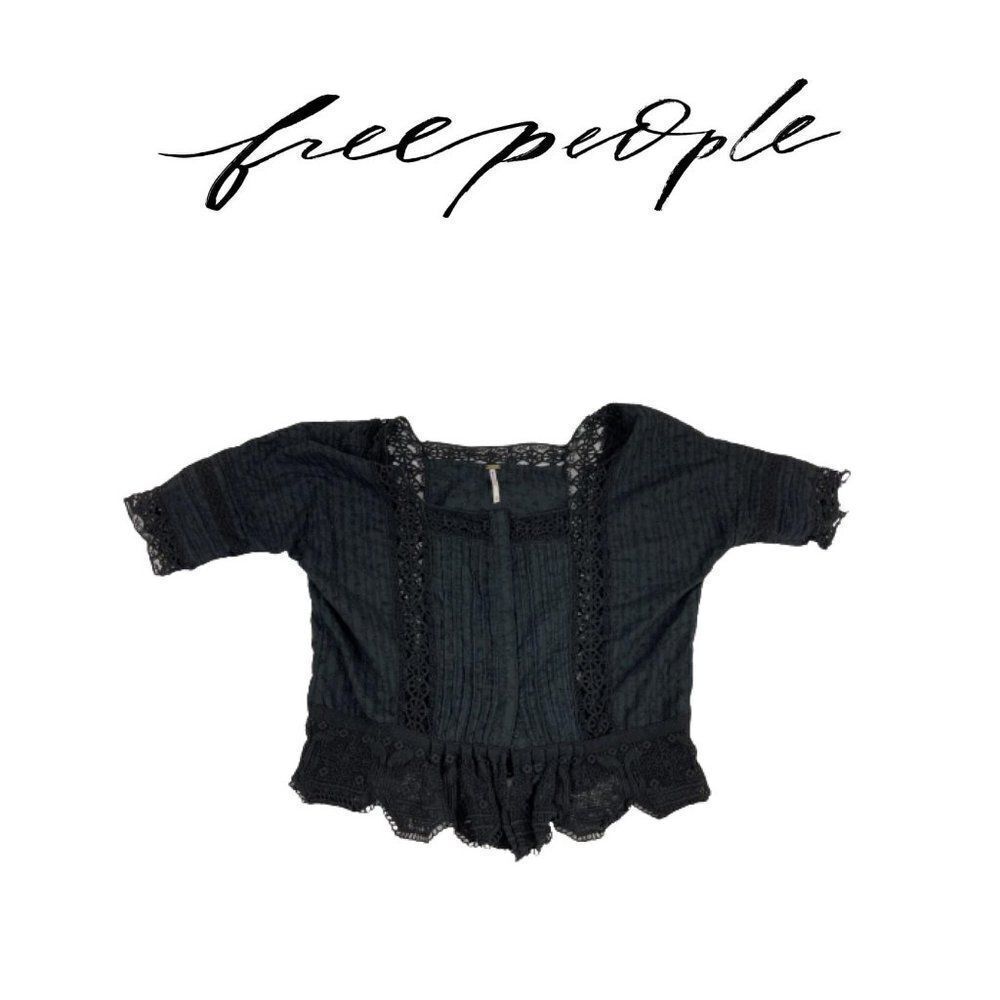 Free People Black Top. Sz XS